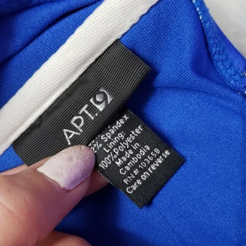 new apt 9 royal blue twist front bikini top